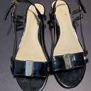 Kate spade black slight wedge dress shoes